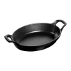 Plat à four ovale en fonte Staub 28 cm, Noir