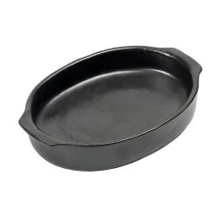 Plat à four Pure oval S, Black