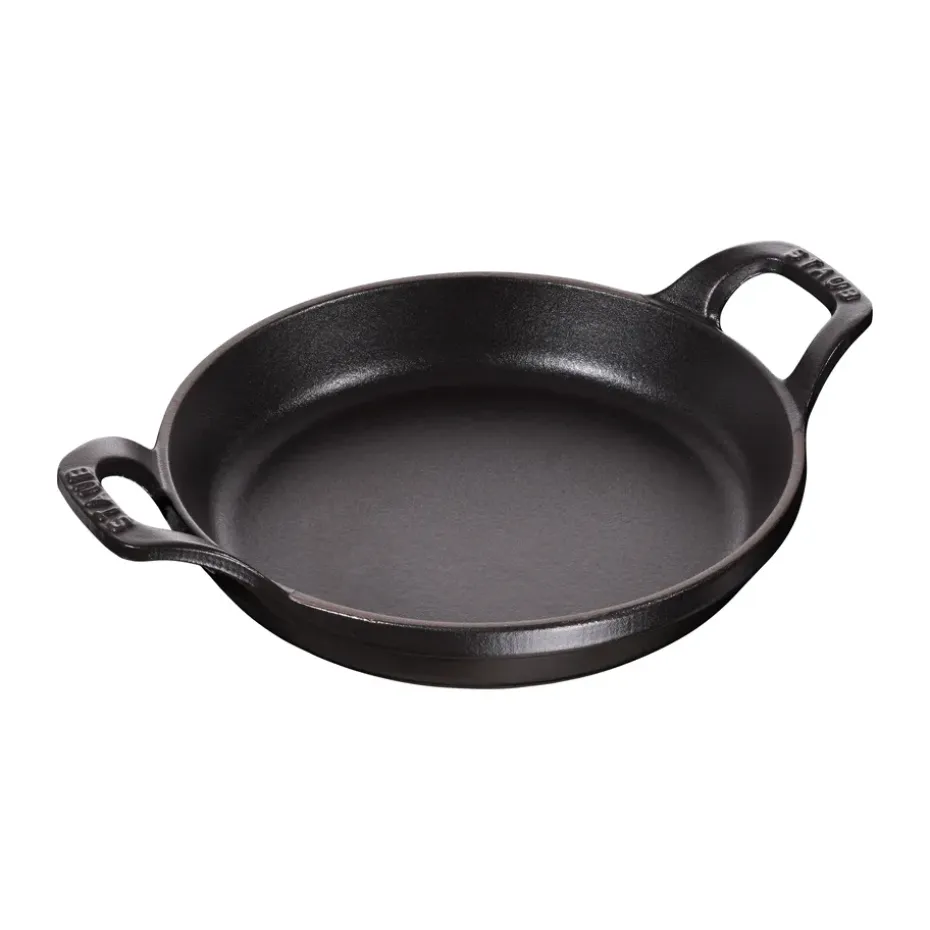 Plat à gratin rond Staub fonte Ø16 cm, Noir