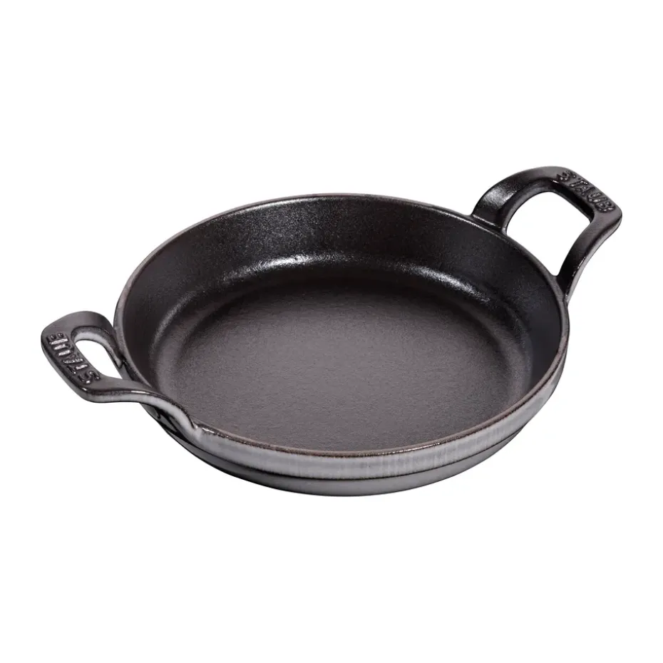 Plat à gratin rond Staub fonte Ø16 cm, Gris graphite