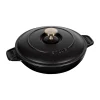 Plat à gratin Staub fonte avec couvercle rond Ø20 cm, Noir