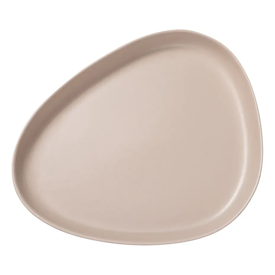 Plat à service Curve Stoneware 30x35 cm, Sand