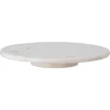 Plat à service Ellin Marbre Ø35,5 cm, Blanc
