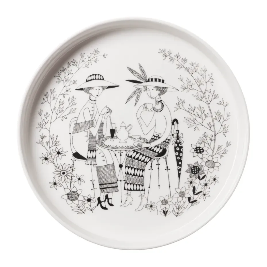 Plat à tarte Emilia Ø28 cm, Noir-blanc