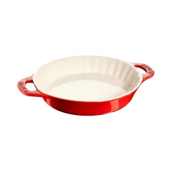 Plat à tarte Staub 28 cm, rouge