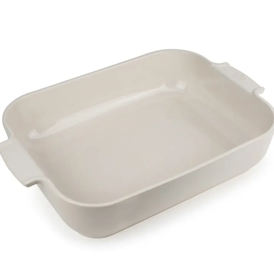 Plat de céramique Appolia 40x27 cm, Blanc