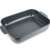 Plat de céramique Appolia 40x27 cm, Noir