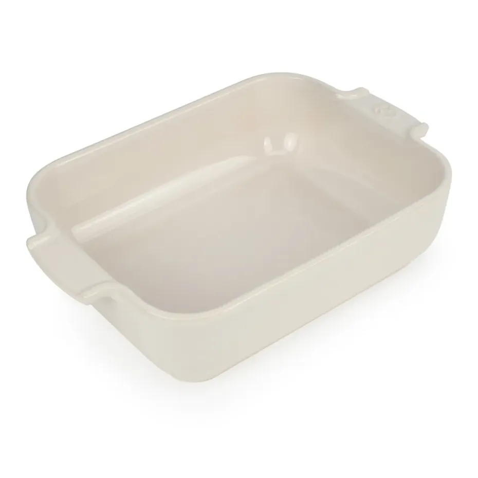 Plat de céramique Appolia 16x25 cm, Blanc