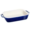 Plat de cuisson rectangulaire Staub 27 x 20 cm, bleu