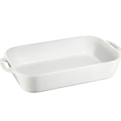 Plat de cuisson rectangulaire Staub 34 x 24 cm, blanc