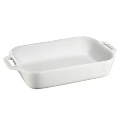 Plat de cuisson rectangulaire Staub 27 x 20 cm, blanc