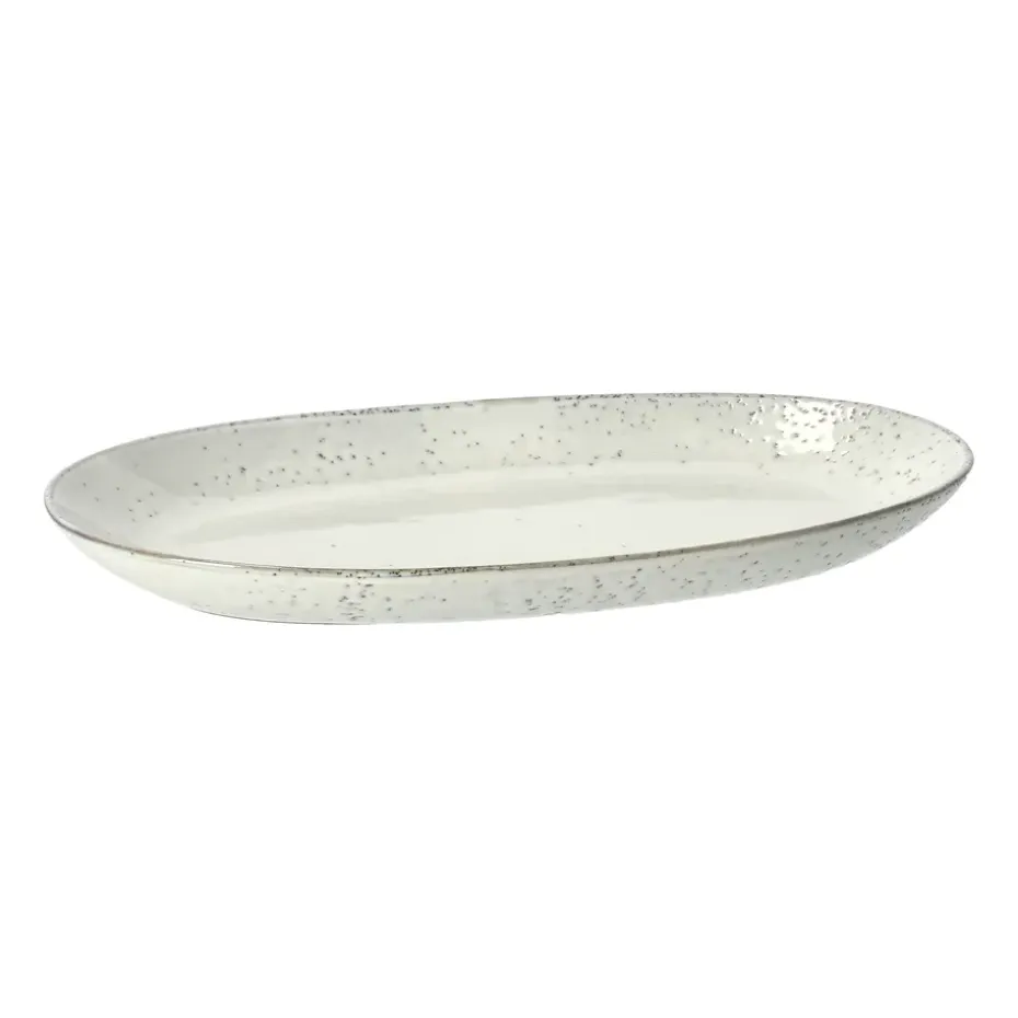 Plat de service oval Nordic Sand, 30x17 cm