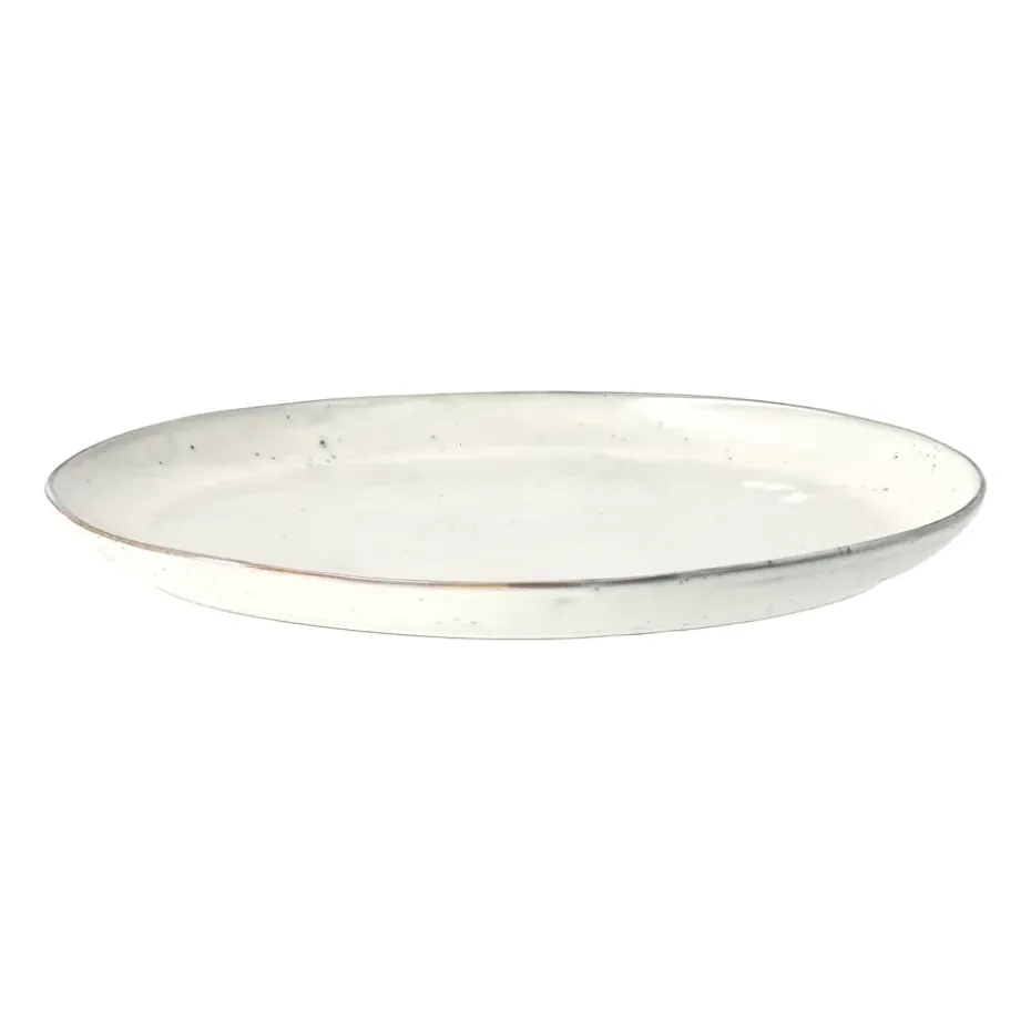 Plat de service oval Nordic Sand, 26,5x35,5 cm
