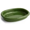 Plat de service ovale Barro, Green, large 27x36 cm