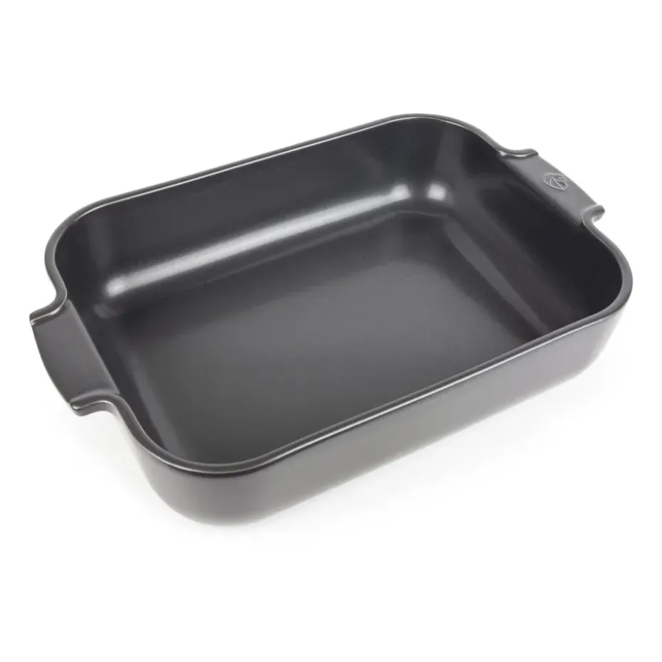 Plat en céramique Appolia 29,5x36 cm, Gris