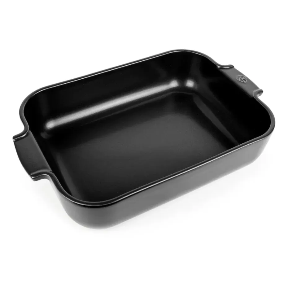 Plat en céramique Appolia 29,5x36 cm, Satin black