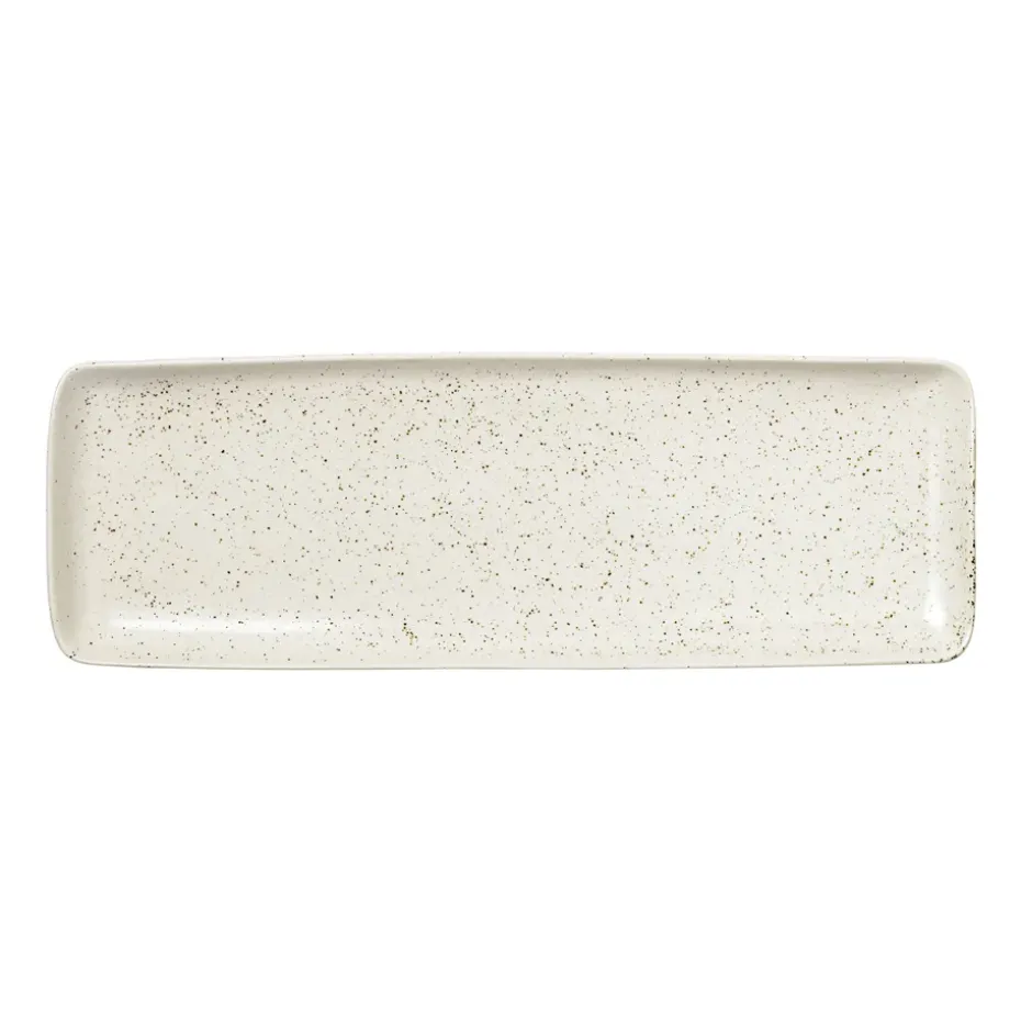 Plat rectangulaire Nordic Vanilla 12,5x35 cm, Cream with grains