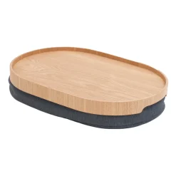 Plateau avec coussin Bosign curveline medium 26x39 cm, Saule
