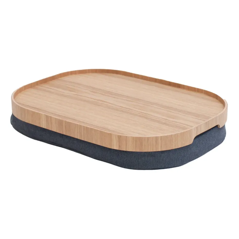 Plateau avec coussin Bosign curveline large 34x47 cm, Saule