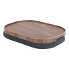 Plateau avec coussin Bosign curveline large 34x47 cm, Noyer