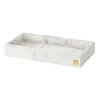 Plateau avec rebord Hilke Collection 30x15 cm, Marbre blanc