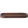 Plateau Carved Wood oval, Noyer