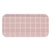 Plateau Checks & Stripes 13x27 cm, Rose-blanc