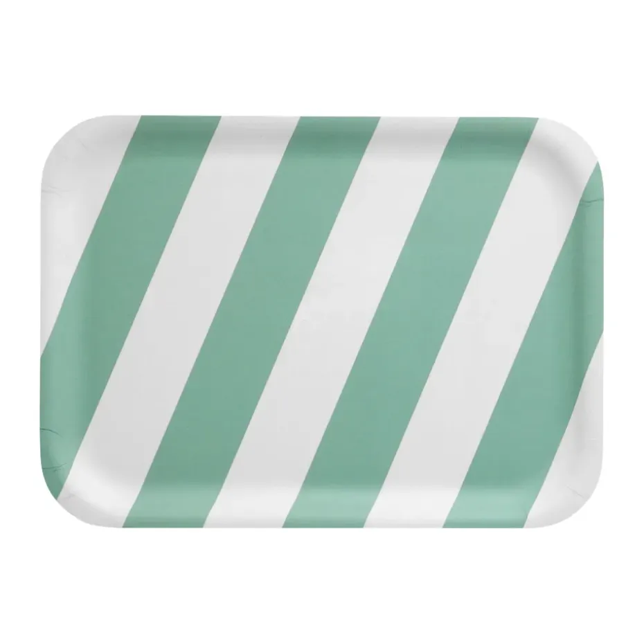 Plateau Checks & Stripes 20x27 cm, Mint