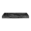 Plateau décoratif Marble 16 x 31 cm, Noir-gris