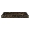 Plateau décoratif Marble 16 x 31 cm, Marron