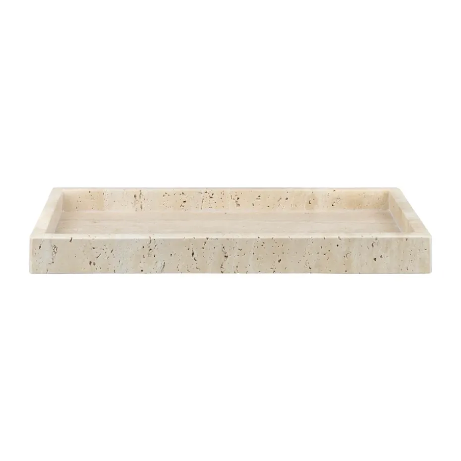 Plateau décoratif Travertine 16x31 cm, Linen