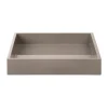 Plateau de décoration laqué Lux 19x19x3,5 cm, Warm grey