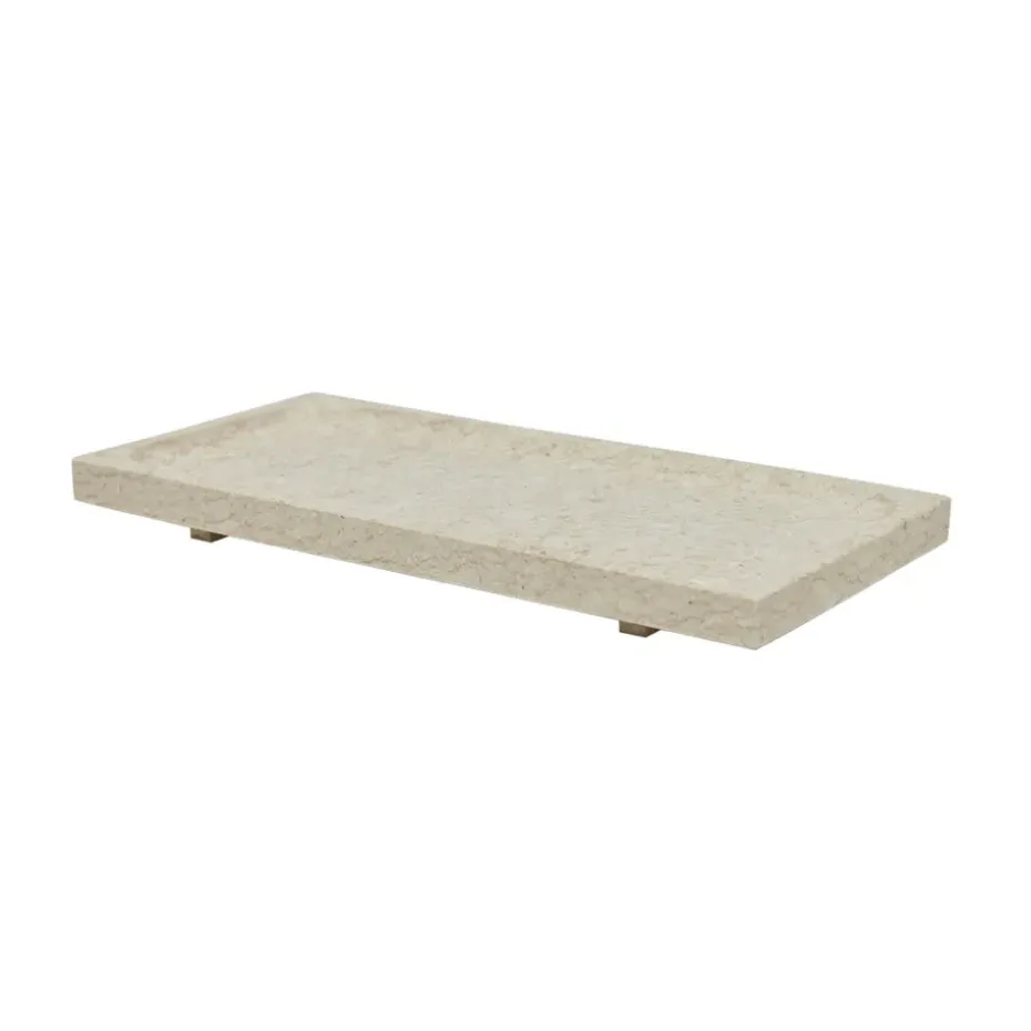 Plateau en marbre Savi 14x30 cm, Beige