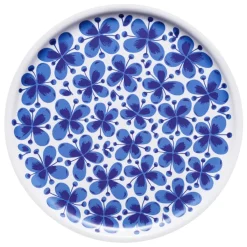 Plateau Mon Amie Ø35 cm, Blanc-bleu