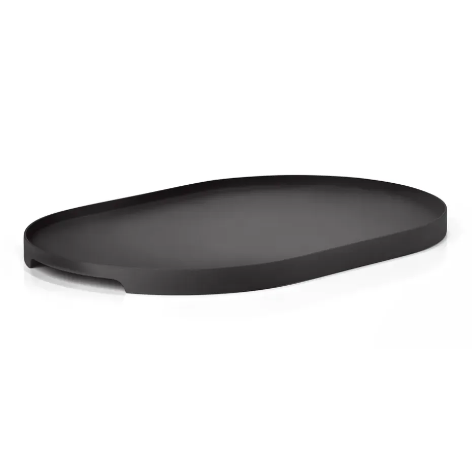 Plateau oval Singles 23x35 cm, Black