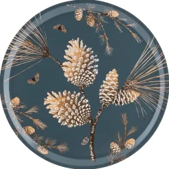 Plateau Pine Cone Ø 38cm, Thunder blue