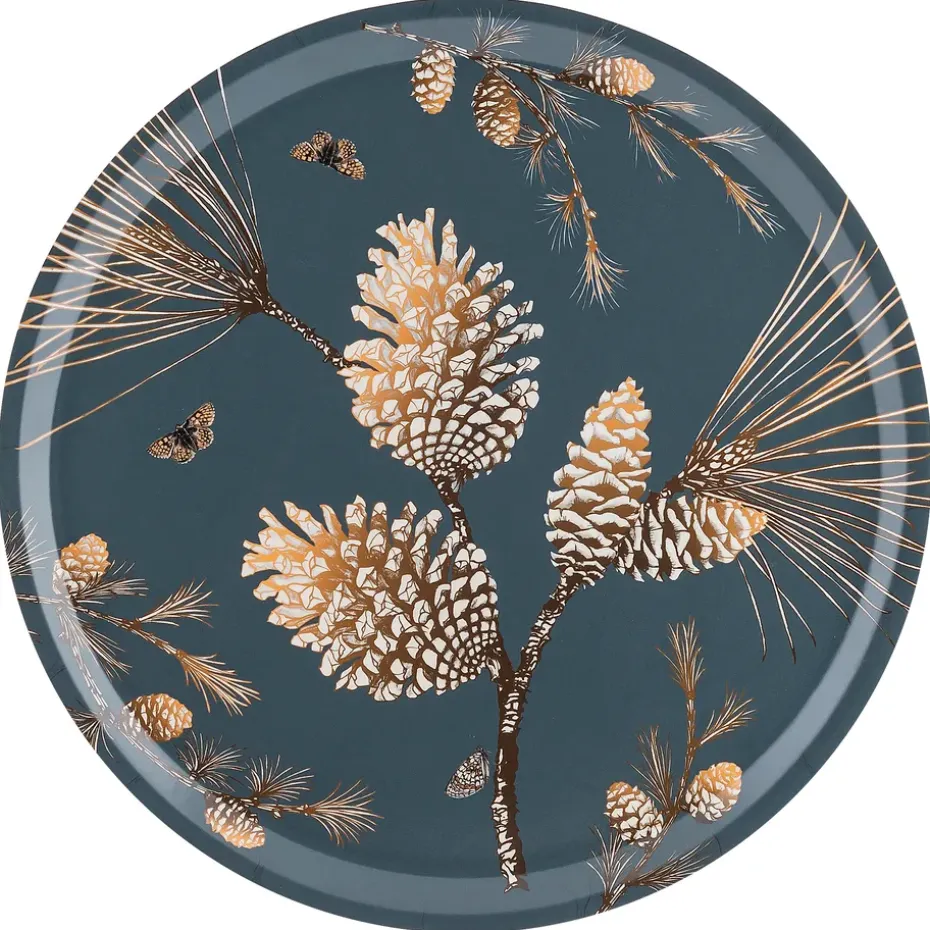 Plateau Pine Cone Ø 38cm, Thunder blue