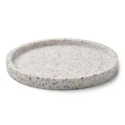 Plateau rond Humdakin Terrazzo Ø20 cm, White-brown