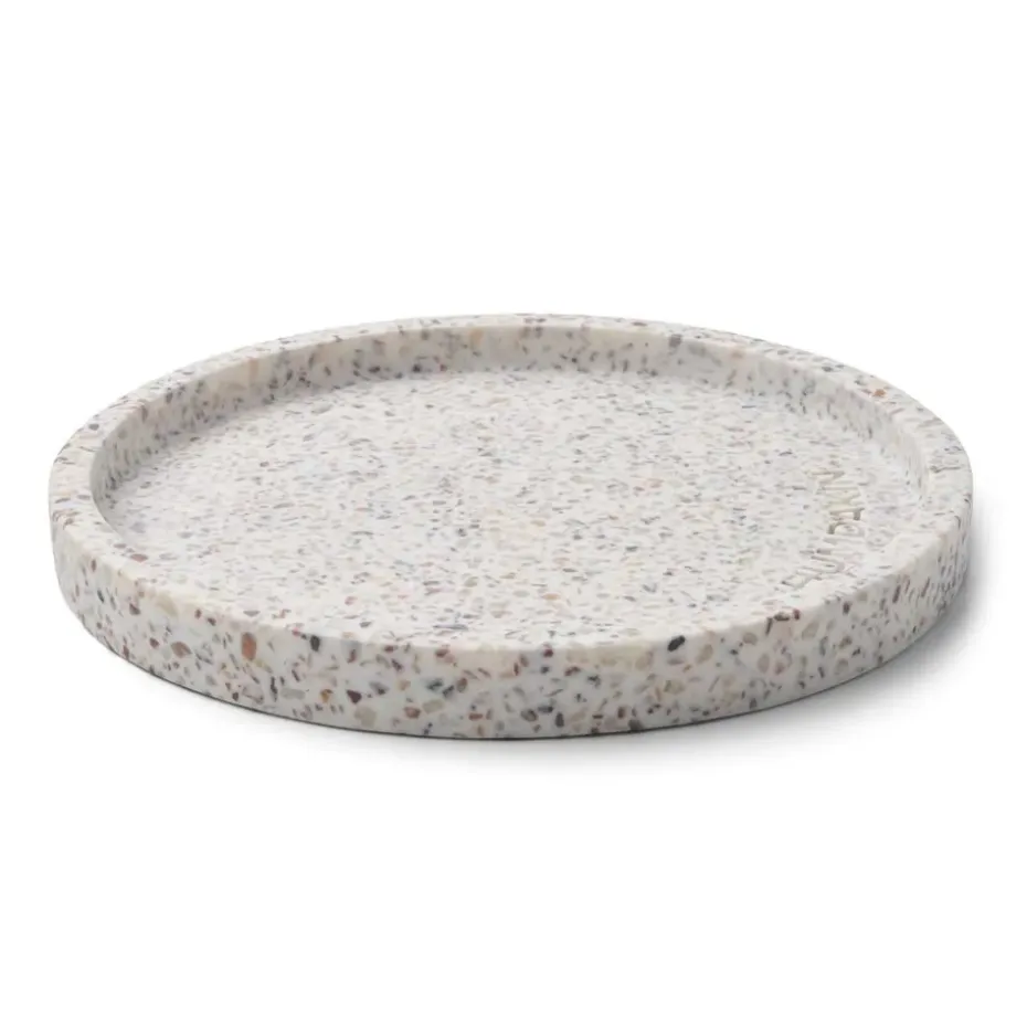 Plateau rond Humdakin Terrazzo Ø20 cm, White-brown
