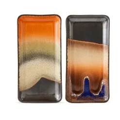 Plateau 70's petit, lot de 2, Twenty four hours