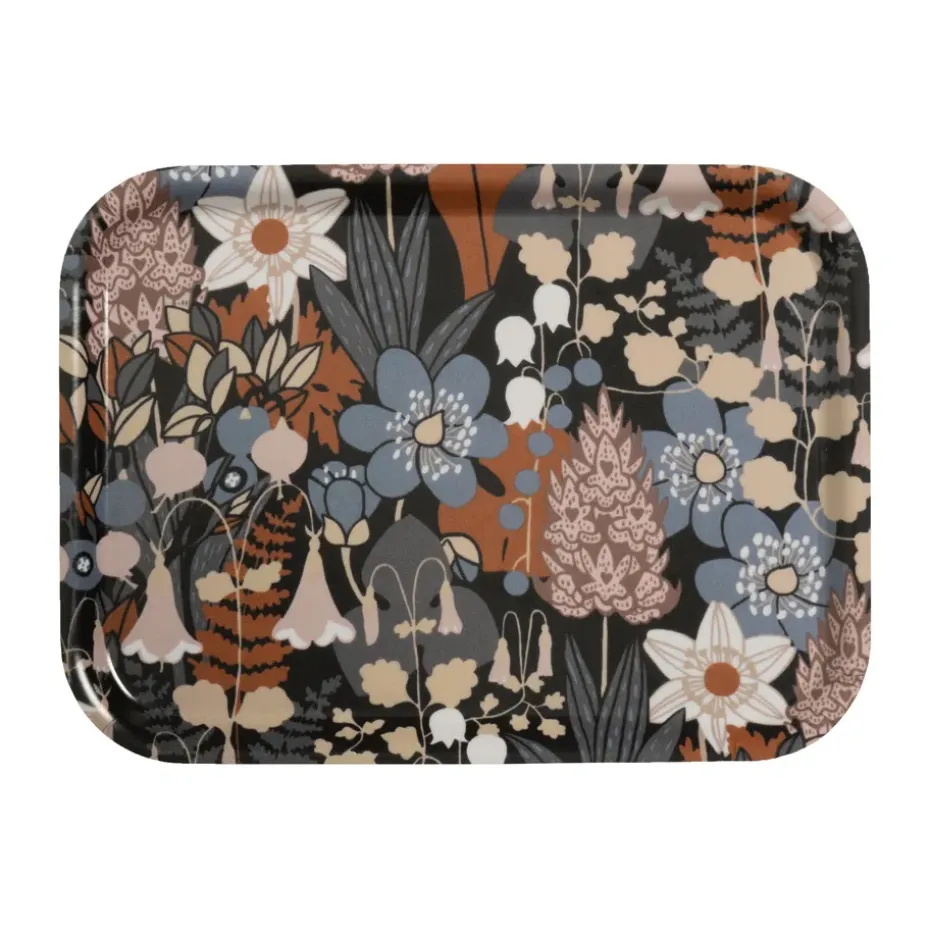 Plateau Skogen 20x27cm, Bleu-brun