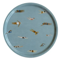 Plateau Swimmers Ø38 cm, Bleu
