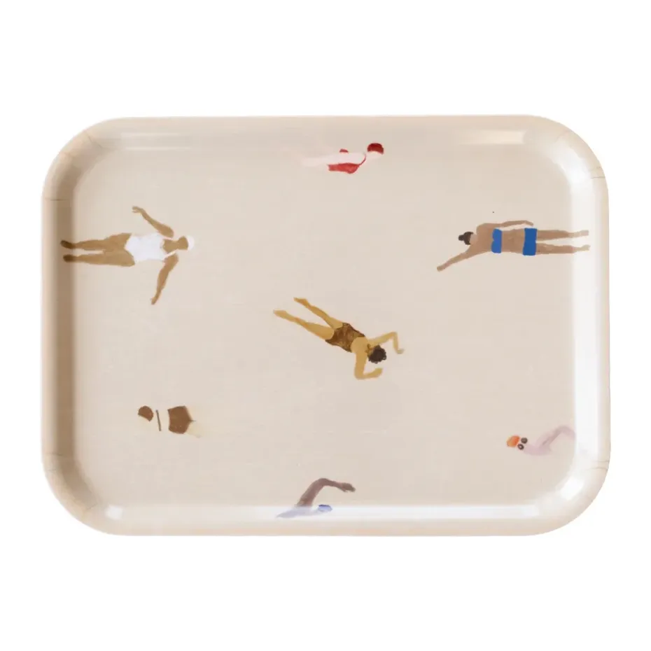 Plateau Swimmers 20x27 cm, Beige
