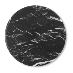 Plateau Wire Stool VP11 Ø38 cm, Nero Marquina marbre
