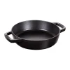 Poêle à frire Staub fonte 2 poignées noire, Ø20 cm