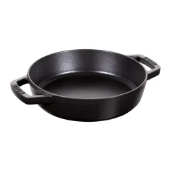 Poêle à frire Staub fonte 2 poignées noire, Ø20 cm