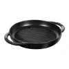 Poêle à griller Pure Staub fonte ronde noire, Ø22 cm