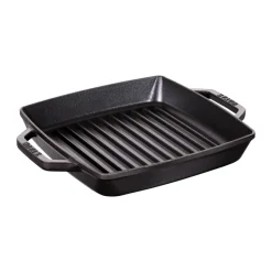 Poêle à griller Pure Staub fonte carrée noire, 23 cm
