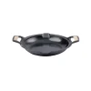 Poêle à paella Signature en fonte polie 33 cm, Noir
