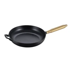 Poêle en fonte noire Buster & Punch Ø28 cm, Poignée en laiton
